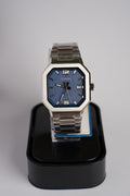 Casio MTP-B195D-2AV mit blauem Sunburst-Zifferblatt und achteckiger Lünette